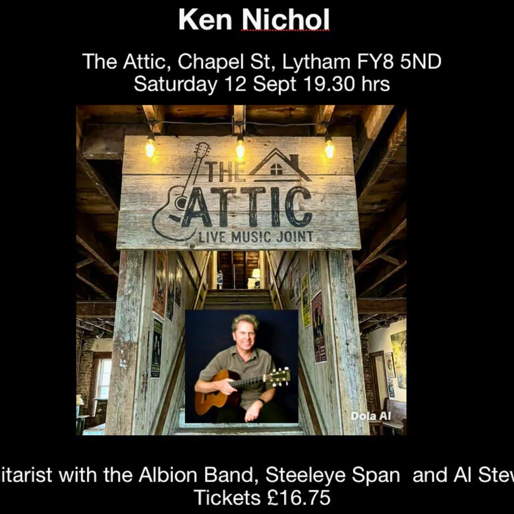 Ken Nicol at the Attic, Lytham at The Attic Live Music Joint