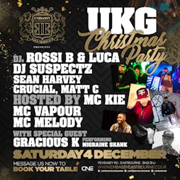 UKG - Xmas Party Tickets | Embassy Grand Cafe And Late Lounge Eastbourne  | Sat 4th December 2021 Lineup