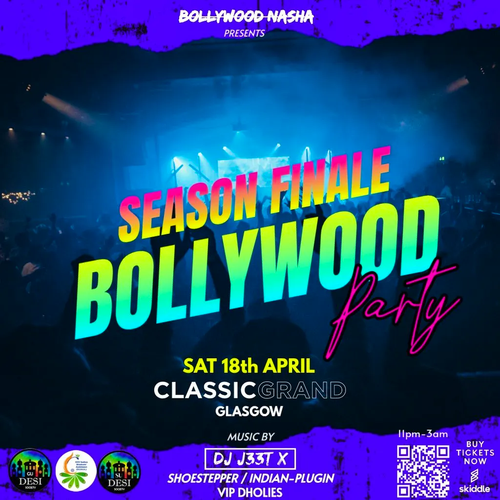 Bollywood Night: Season Finale Party 2026: Glasgow at The Classic Grand