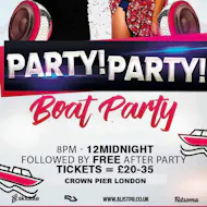 Party Party London boat party + free after party at Crown Pier
