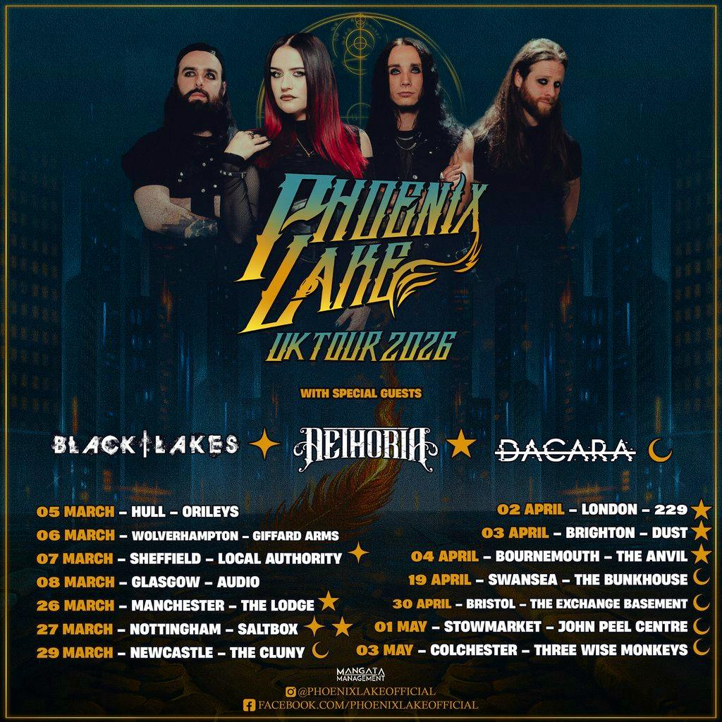 Phoenix Lake UK Tour plus support from Dividium & Sans Solis at ORILEYS LIVE MUSIC VENUE