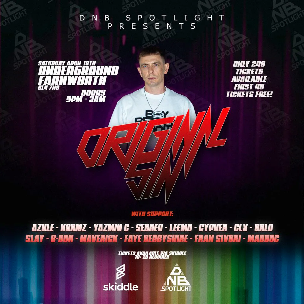 DNB Spotlight presents: Original Sin at Underground 