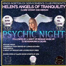 Psychic & reggae night free Carribean meal at Kings Norton R Cervisments Club