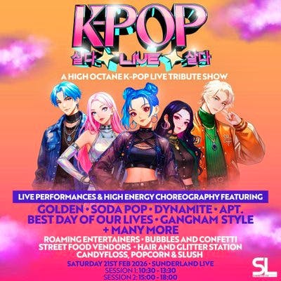 Tickets: K-POP Live | Sunderland Live Houghton-le-Spring Sat 21