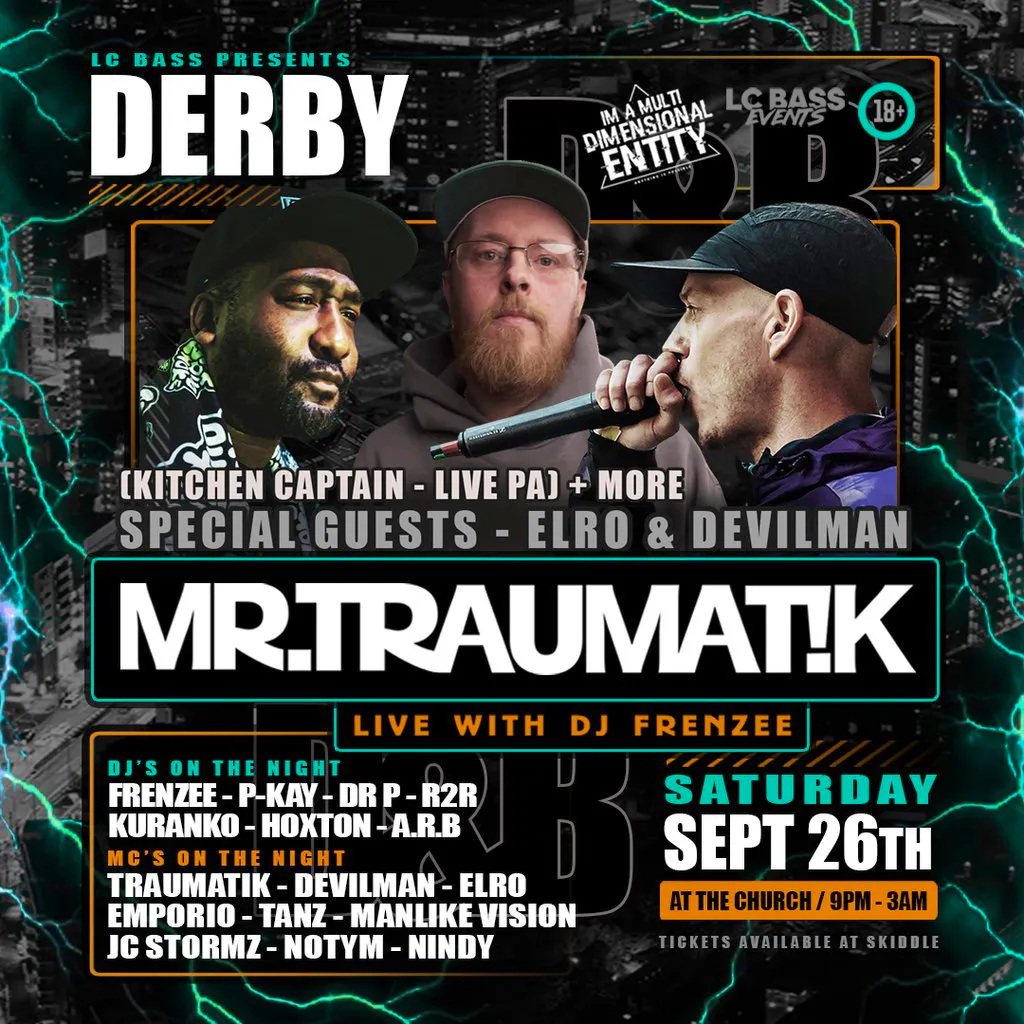Mr Traumatik tour 2026 ft DEVILMAN & ELRO at The Church
