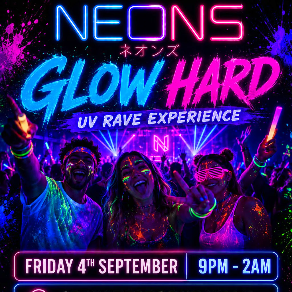 NEONS - Glow Hard UV Rave - Leighton Buzzard at NEONS