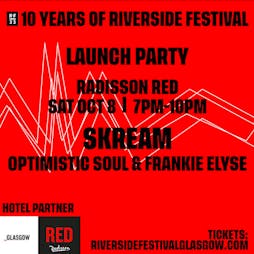 Riverside Festival Launch Party Tickets | Radisson Red Glasgow Glasgow  | Sat 8th October 2022 Lineup