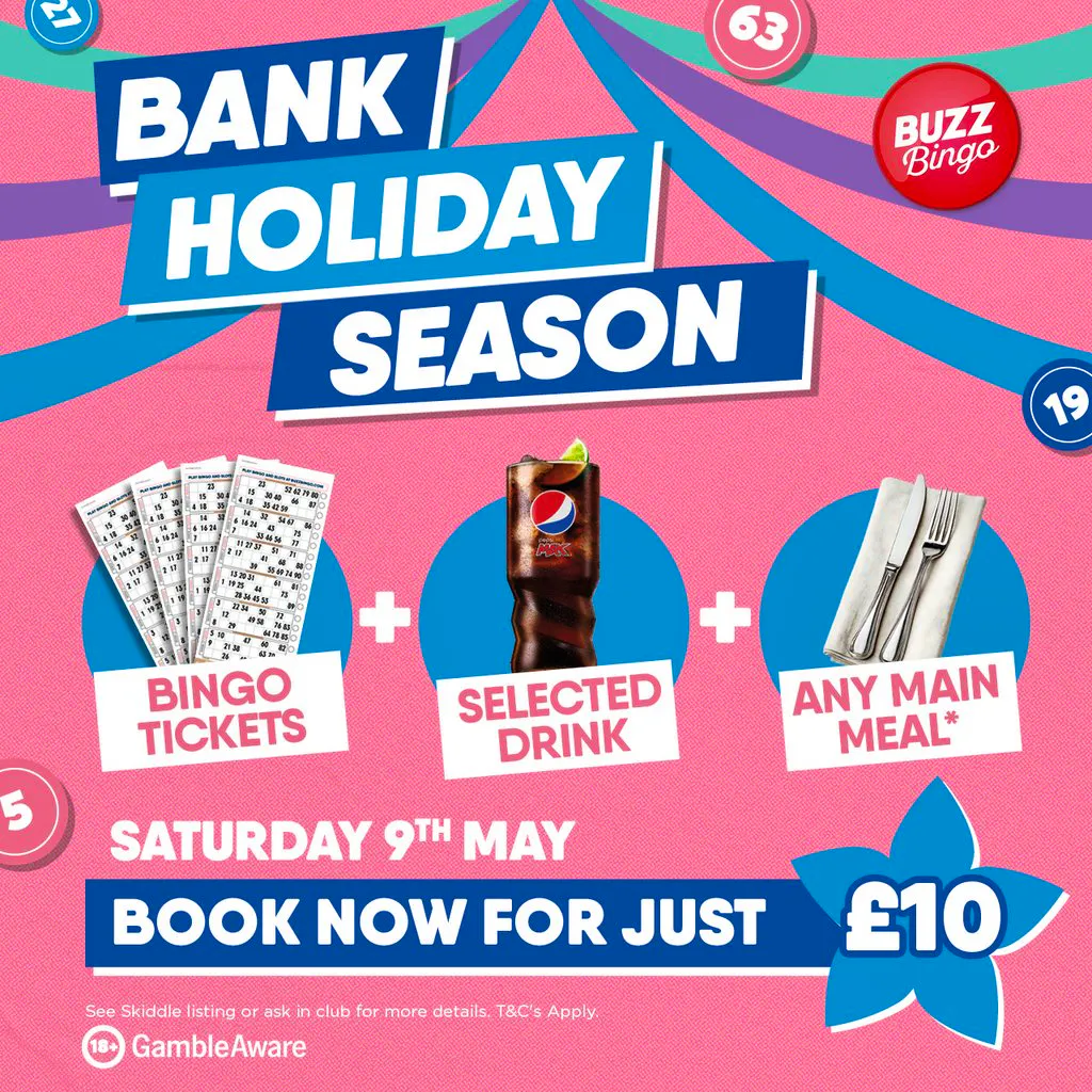 Bank Holiday Season - Buzz Bingo Motherwell 09/05 at Buzz Bingo Motherwell