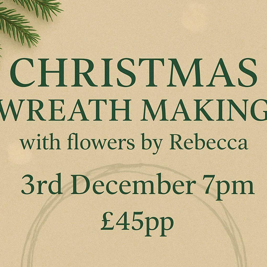 Christmas wreath making at Carlton Tavern