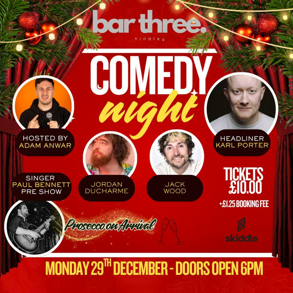 Monday Night Comedy at Bar Three at Bar Three Hindley