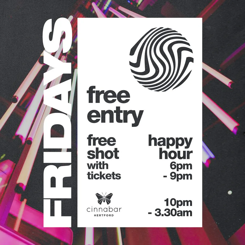 Cinnabar Fridays at Cinnabar Hertford