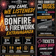 Bonfire Night Extravaganza 05/11/26 at The Anchor Inn Hartshill