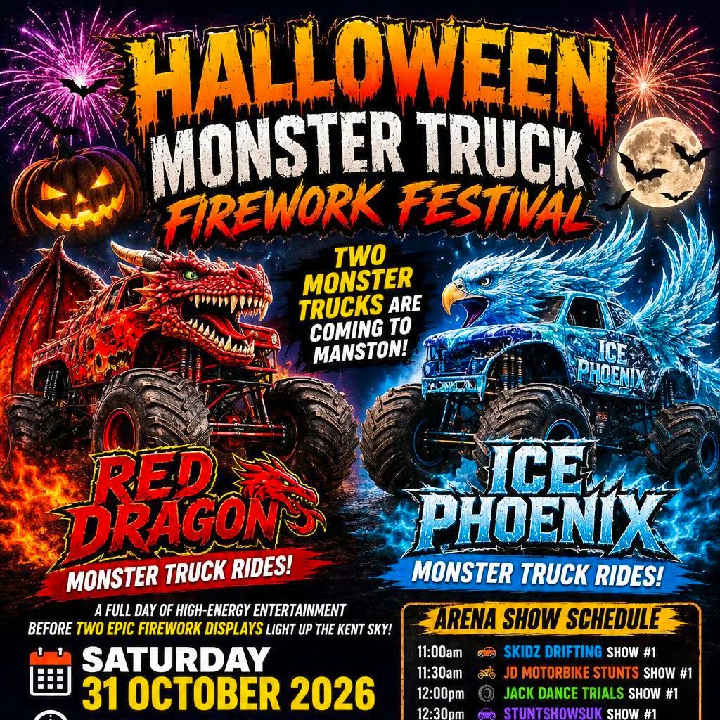 Halloween Monster Truck Firework Festival at Manston Airport