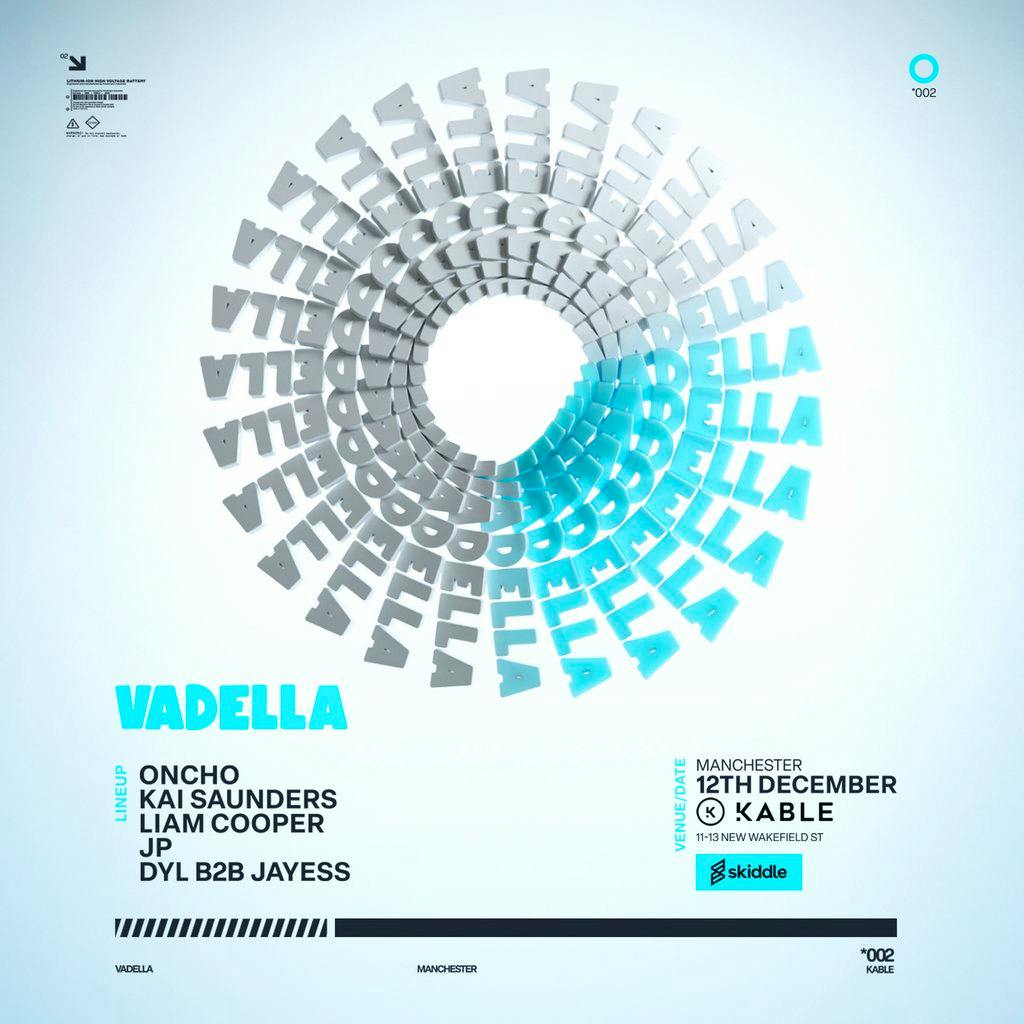 Vadella Manchester - Kable Club - 12th December at Kable