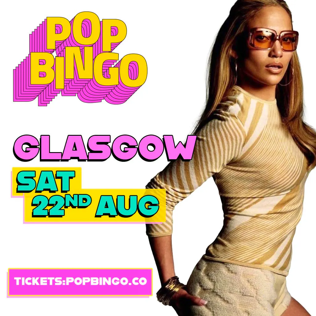 Pop Bingo Sat 22nd August Glasgow at Manuka