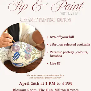 Sip & Paint Party - Ceramic Painting Edition - Milton Keynes