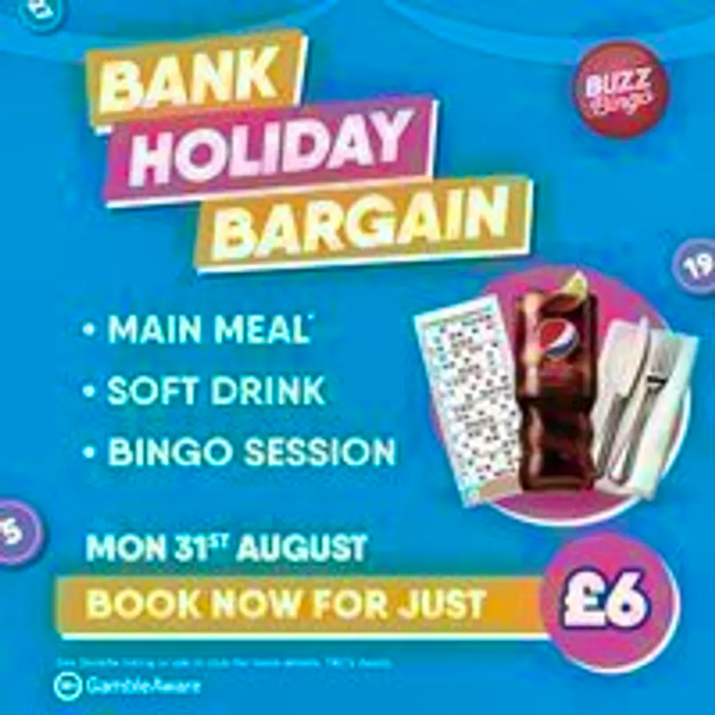 Bank Holiday Bargain - Buzz Bingo Metro Centre 31/08 at Buzz Bingo Metro Centre