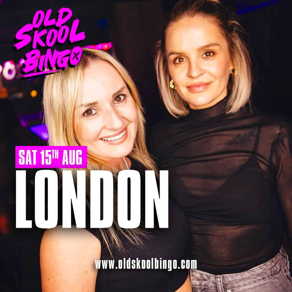 Old Skool Bingo Saturday 15th August London at Duo Clapham
