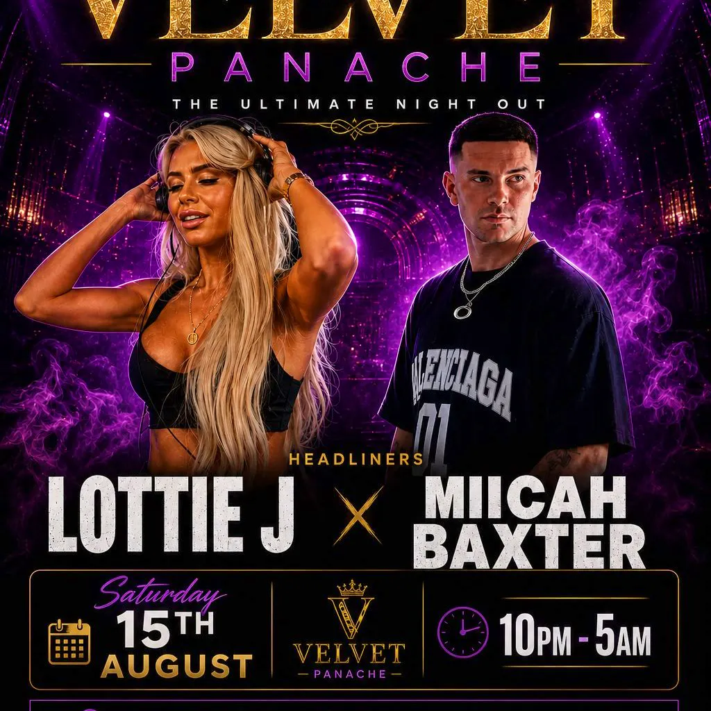 Micah baxter & Lottie J - 15.8.26 at Velvet Panache Peterborough