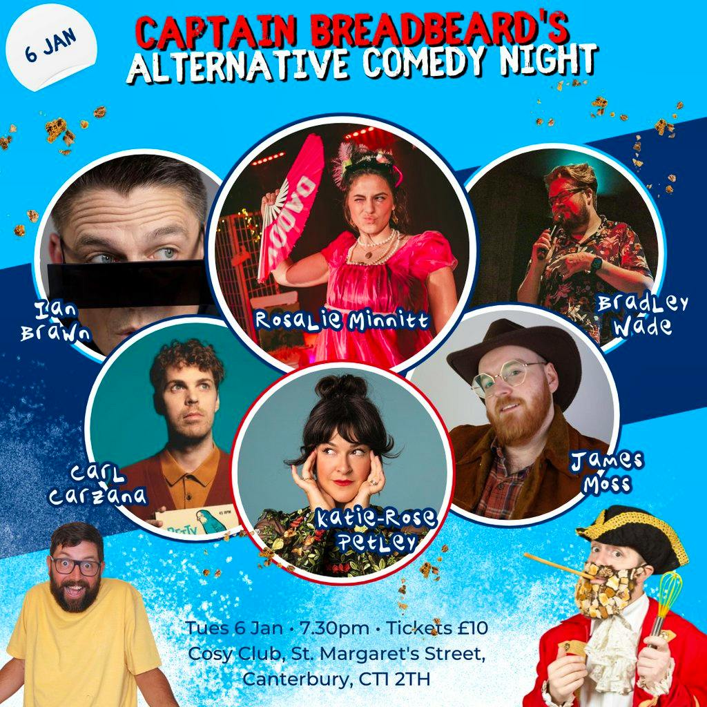 Captain Breadbeard's Alternative Comedy Night at Cosy Club Canterbury