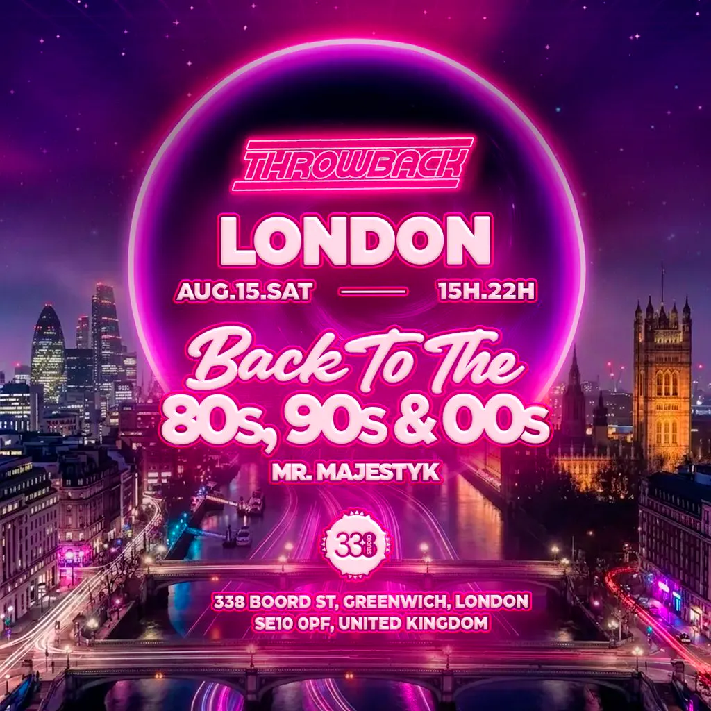 Throwback LONDON Studio338 - Back to 80s, 90s & 00s at Studio 338   London