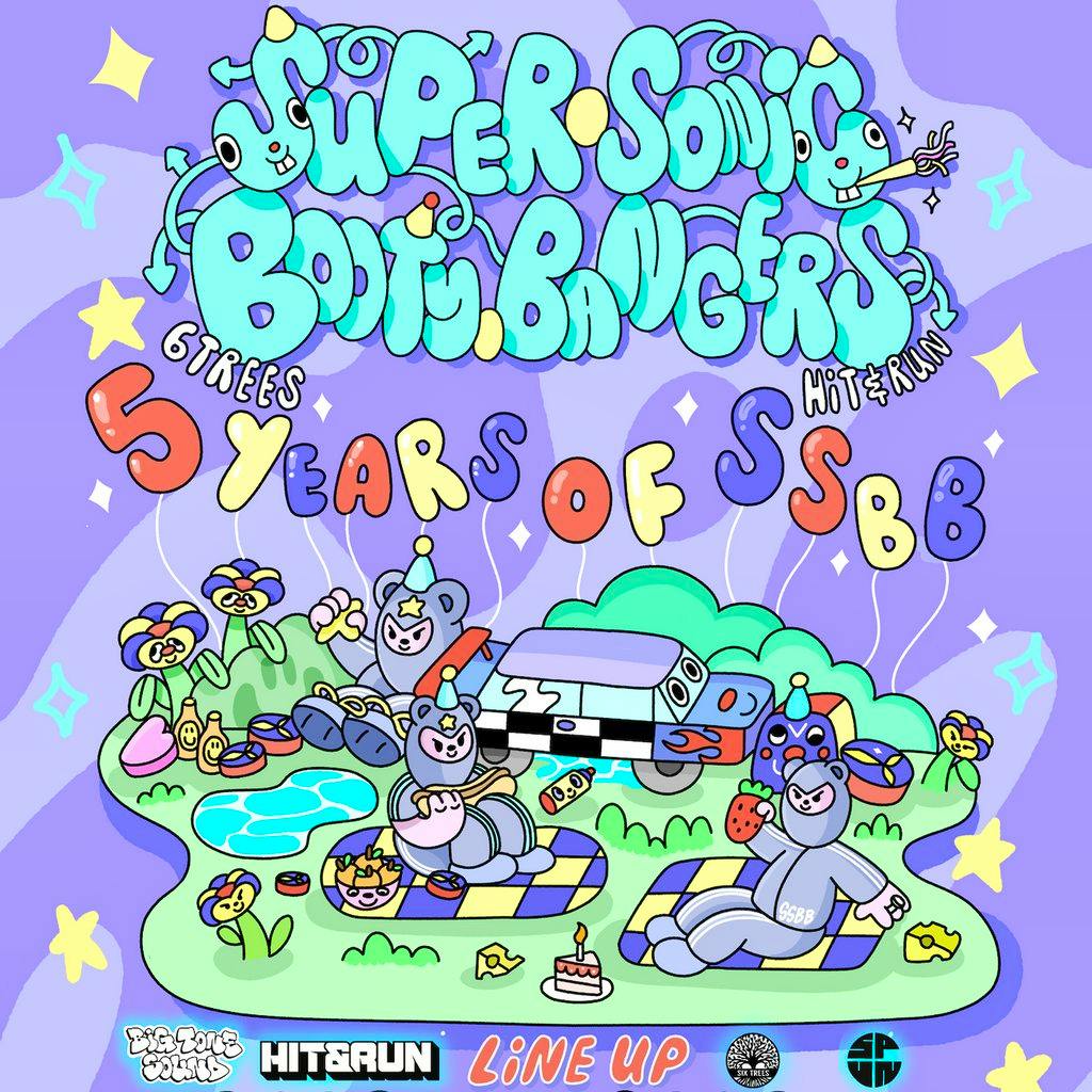 HIT & RUN presents SUPER SONIC BOOTY BANGERS: 5th Bday Picnic at Six Trees