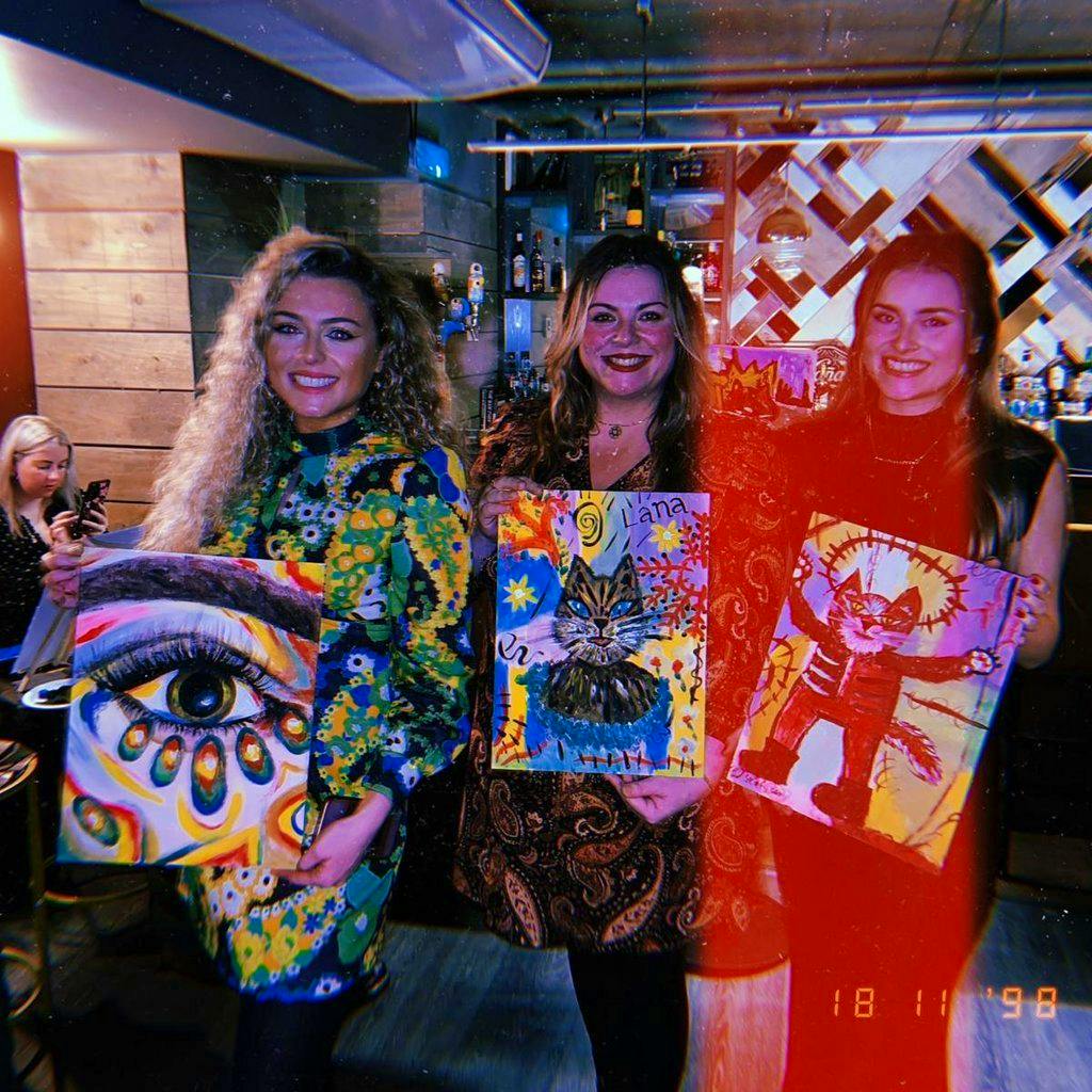 Boozy Brushes Pop Bangers Paint & Sip Party Birmingham The Lost