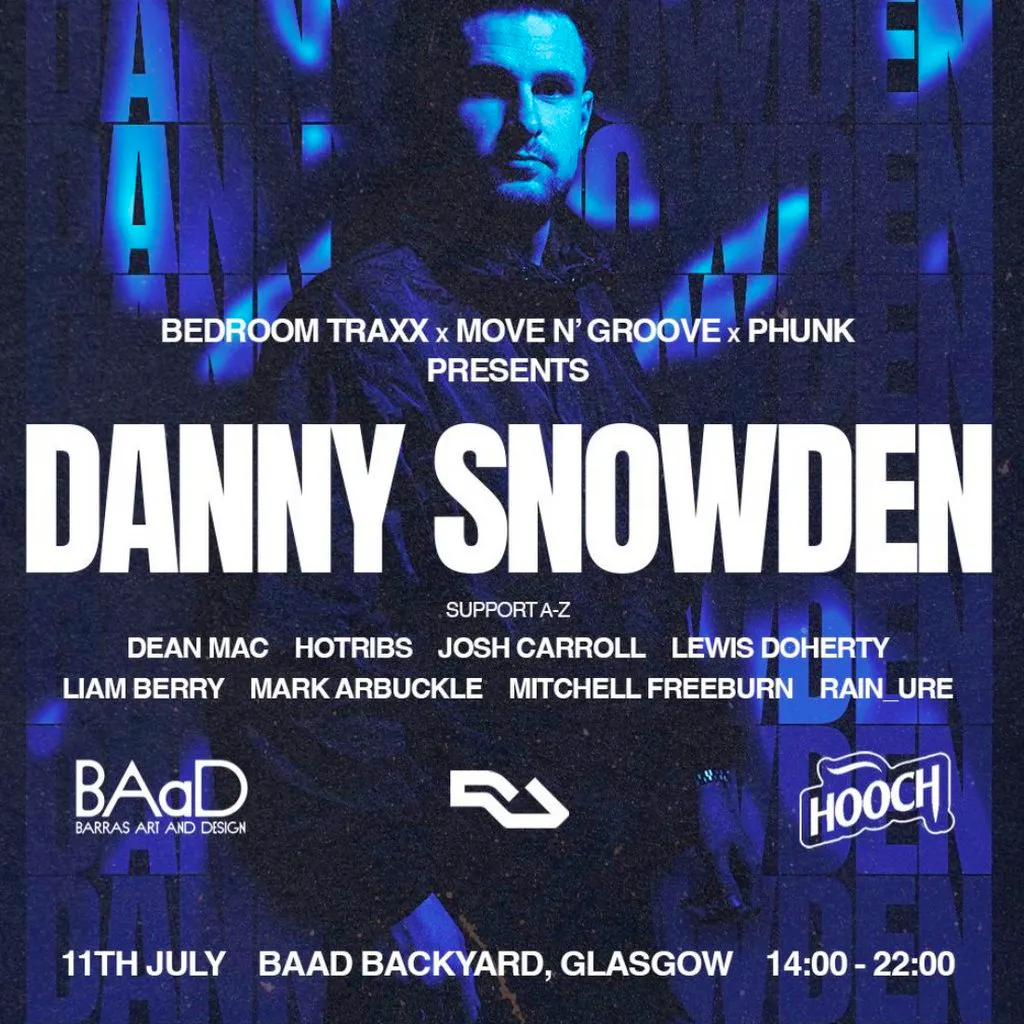 Bedroom Traxx X Move N' Groove X Phunk Presents: Danny Snowden at Barras Art And Design (BAaD)