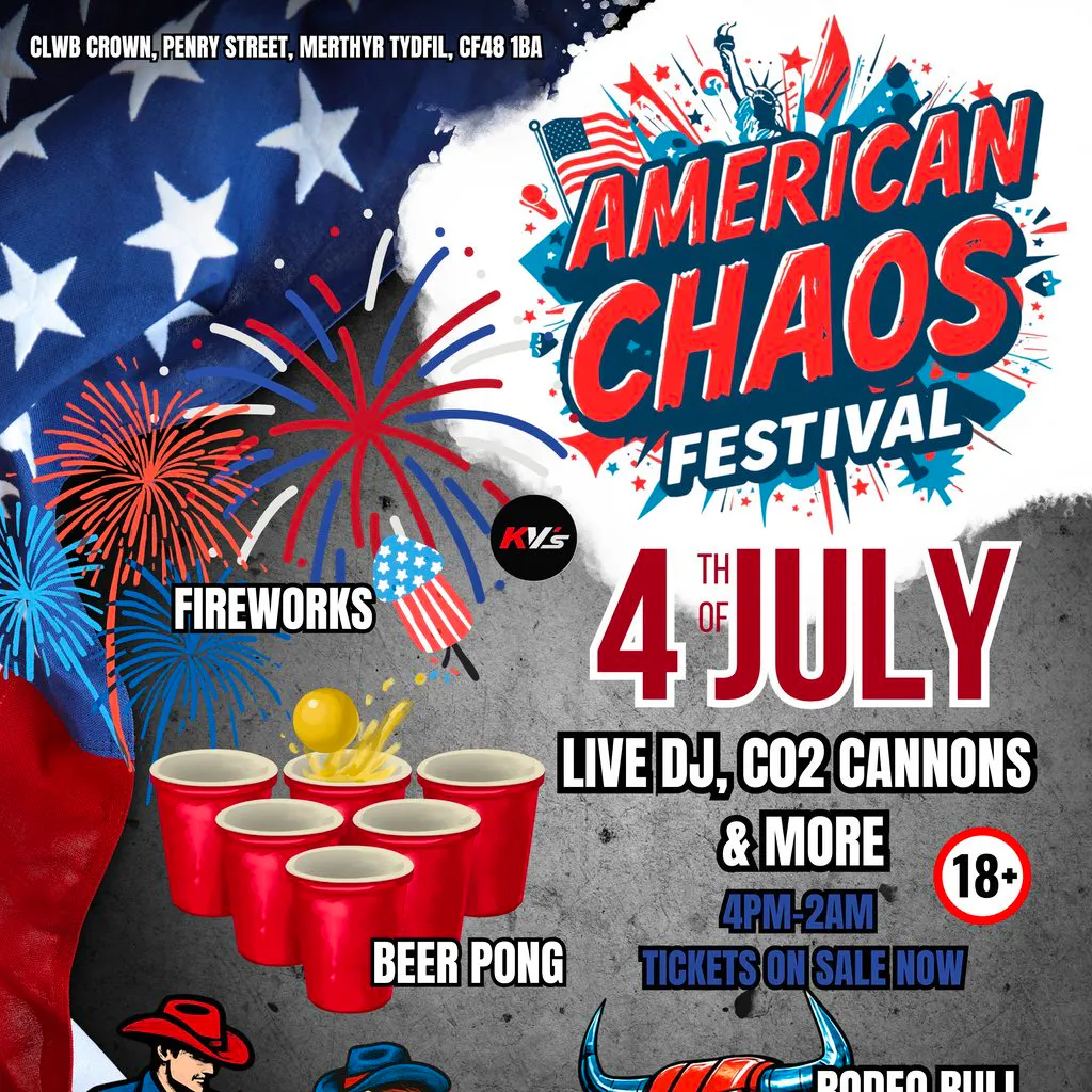 American Chaos 4th July Festival at Clwb Crown
