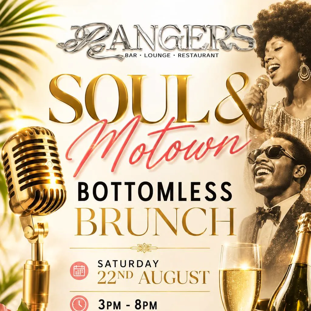 Soul & MoTown Brunch | Sutton SM1 1DJ at Ranger's Bar Lounge And Restaurant