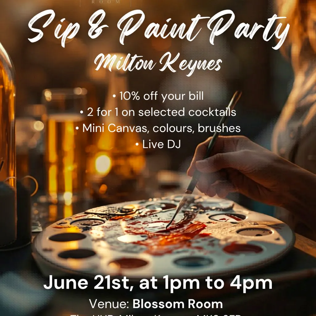 SIP & PAINT- Party Milton Keynes at Blossom Room 