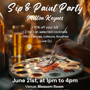 SIP & PAINT- Party Milton Keynes