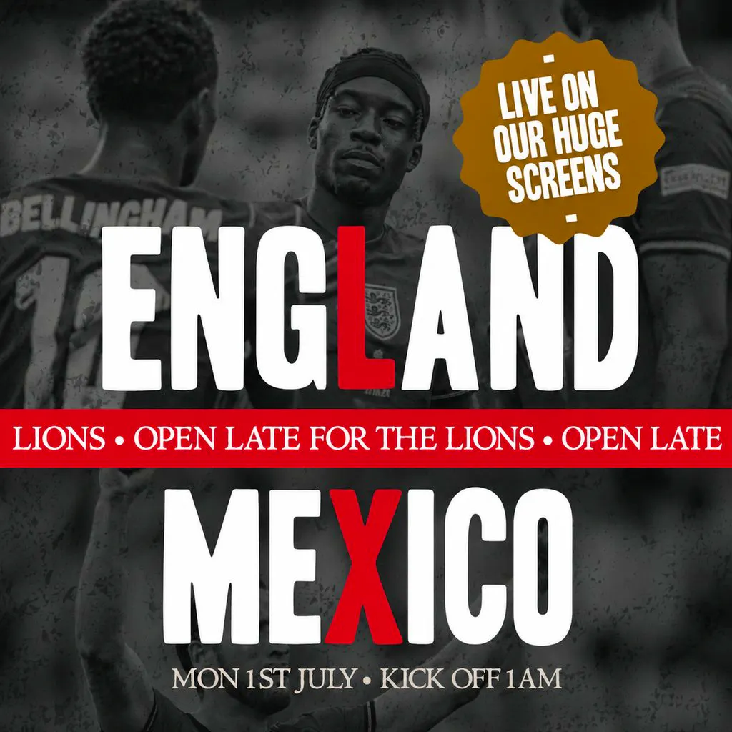 LIVE AT THE ROYAL: England vs Mexico (World Cup Round of 16) at The Royal Sutton Coldfield