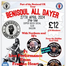 Benisoul ALL DAYER at Copper Beech Club