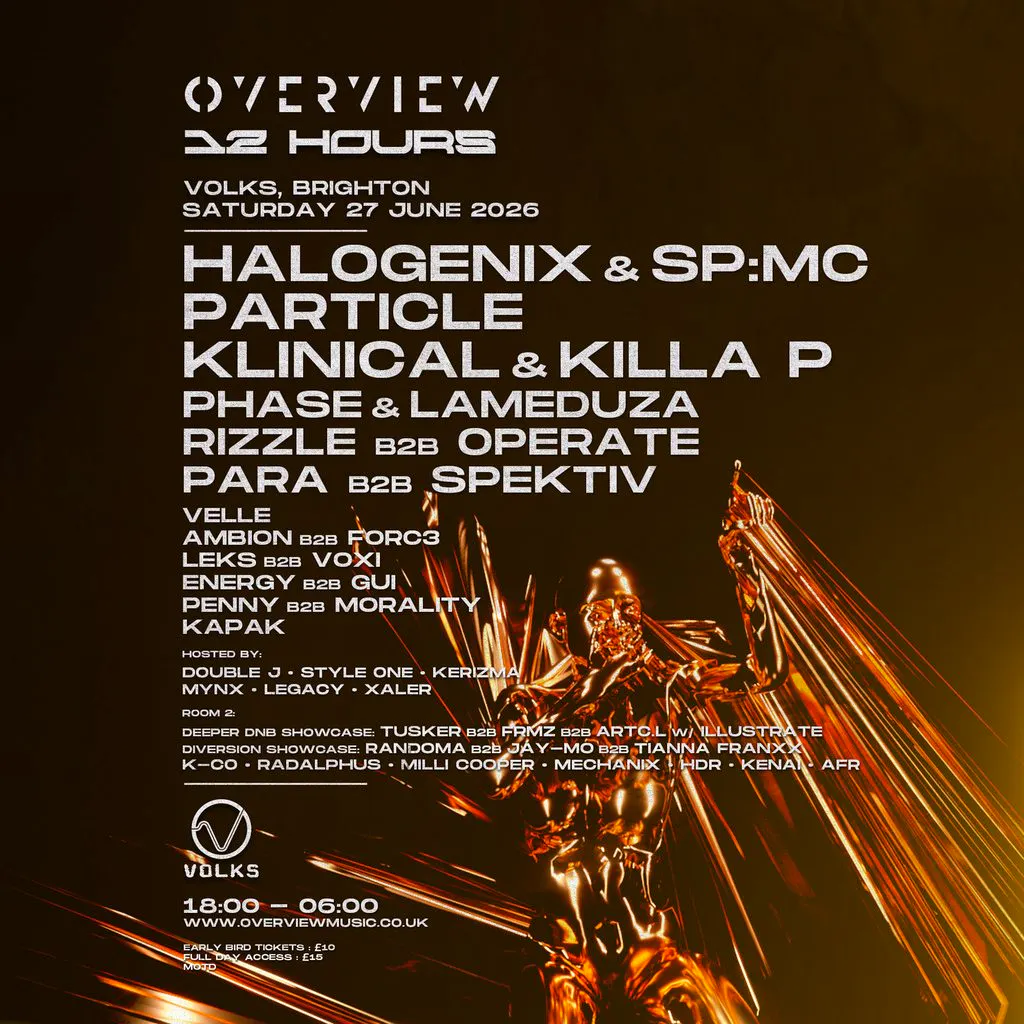 Overview Brighton - 12 Hour Party w/ Halogenix & SP:MC, Particle at The Volks Nightclub