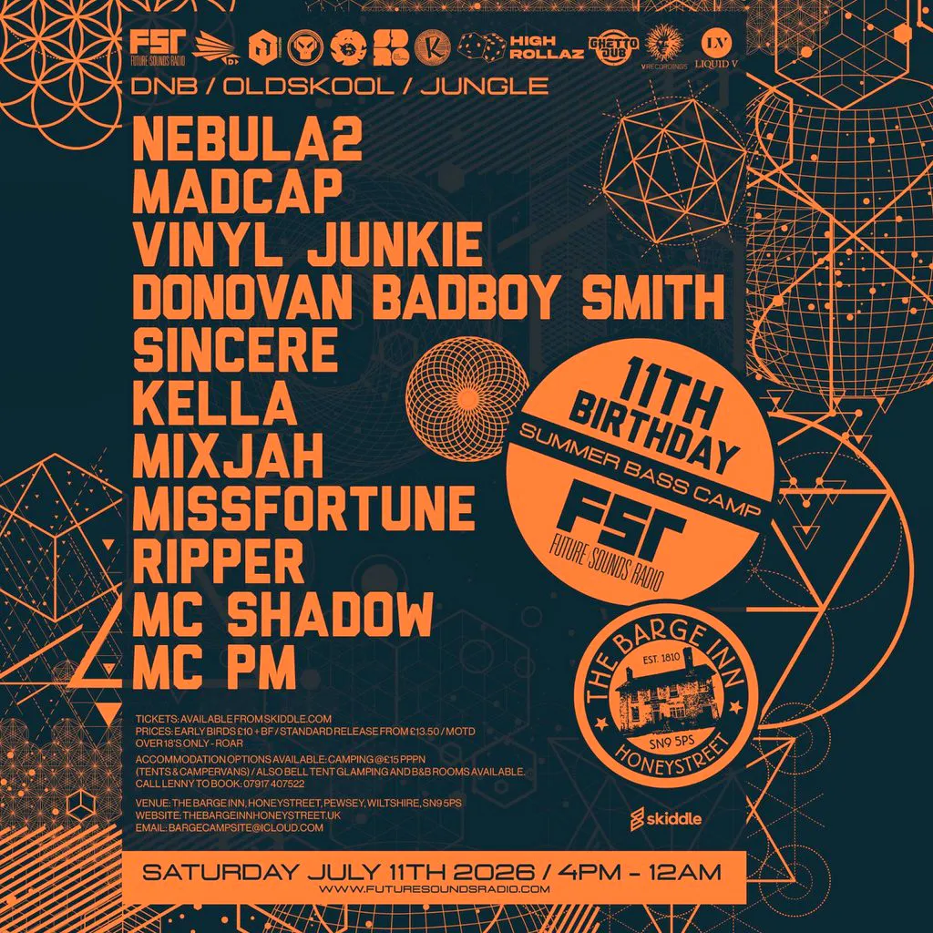 Future Sounds Radio 11th Birthday Summer Bass Camp at The Barge Inn Honeystreet
