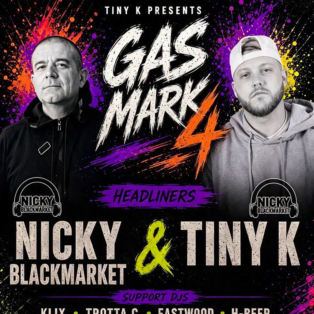 Nicky Blackmarket & Tiny k - Ashford - [GAS MARK 4] at The Music Shop