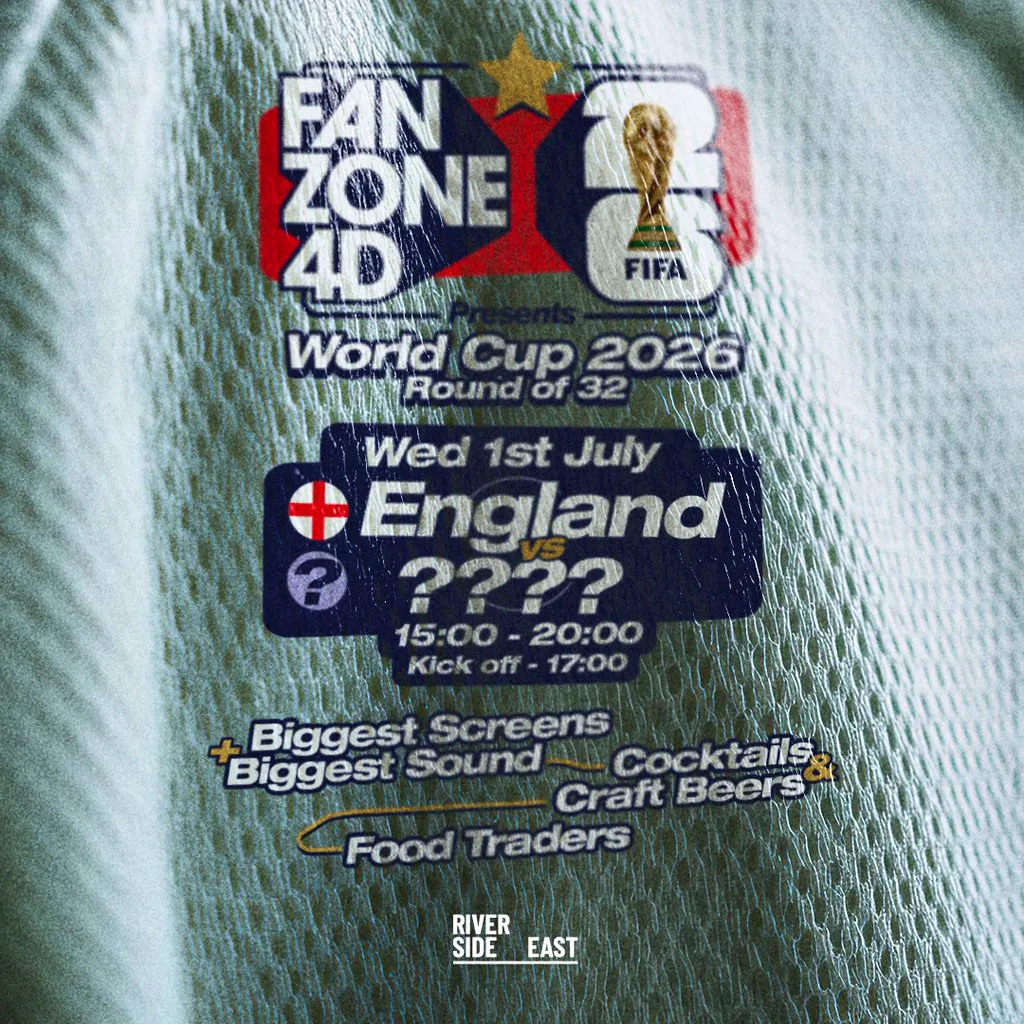 FANZONE 4D x Riverside East: England v ???? (Group of 32) at Riverside East
