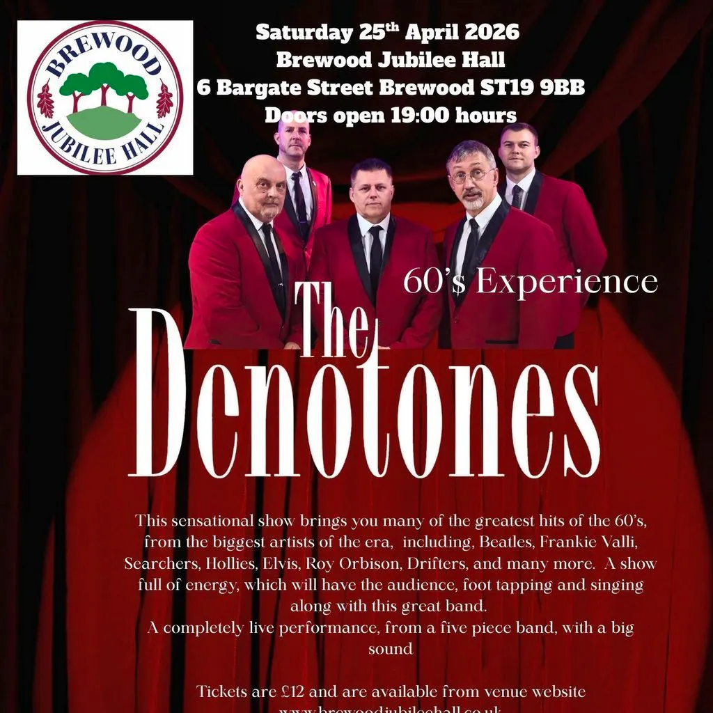 The Denotones 60s show at Brewood Jubilee Hall